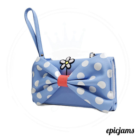 Loungefly Disney Minnie Mouse Daisy Polka Dot Crossbody Wristlet Bag New - Picture 2 of 7